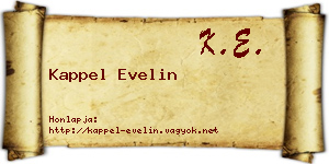 Kappel Evelin névjegykártya